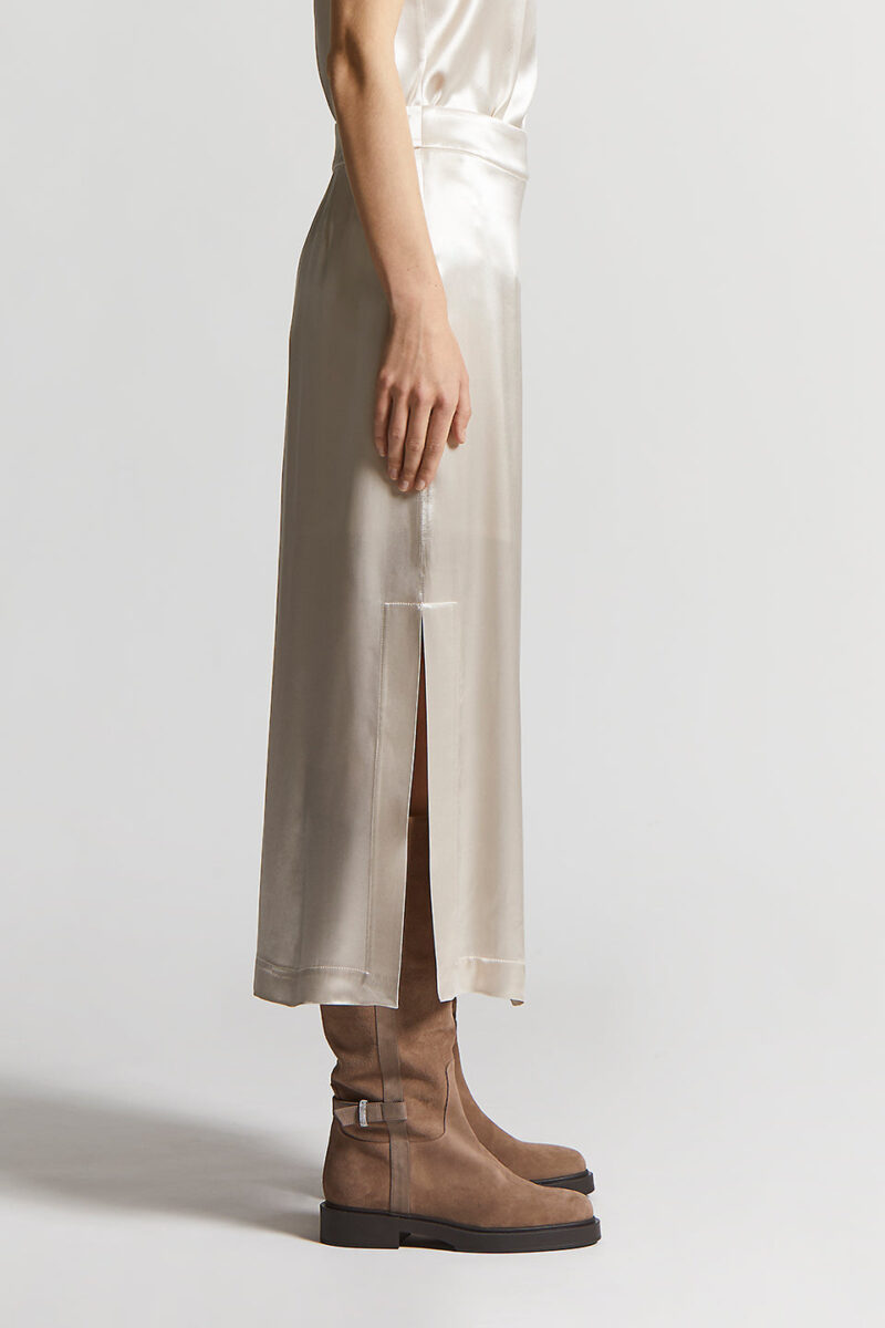 Sjajna satenska suknja - Slika 4