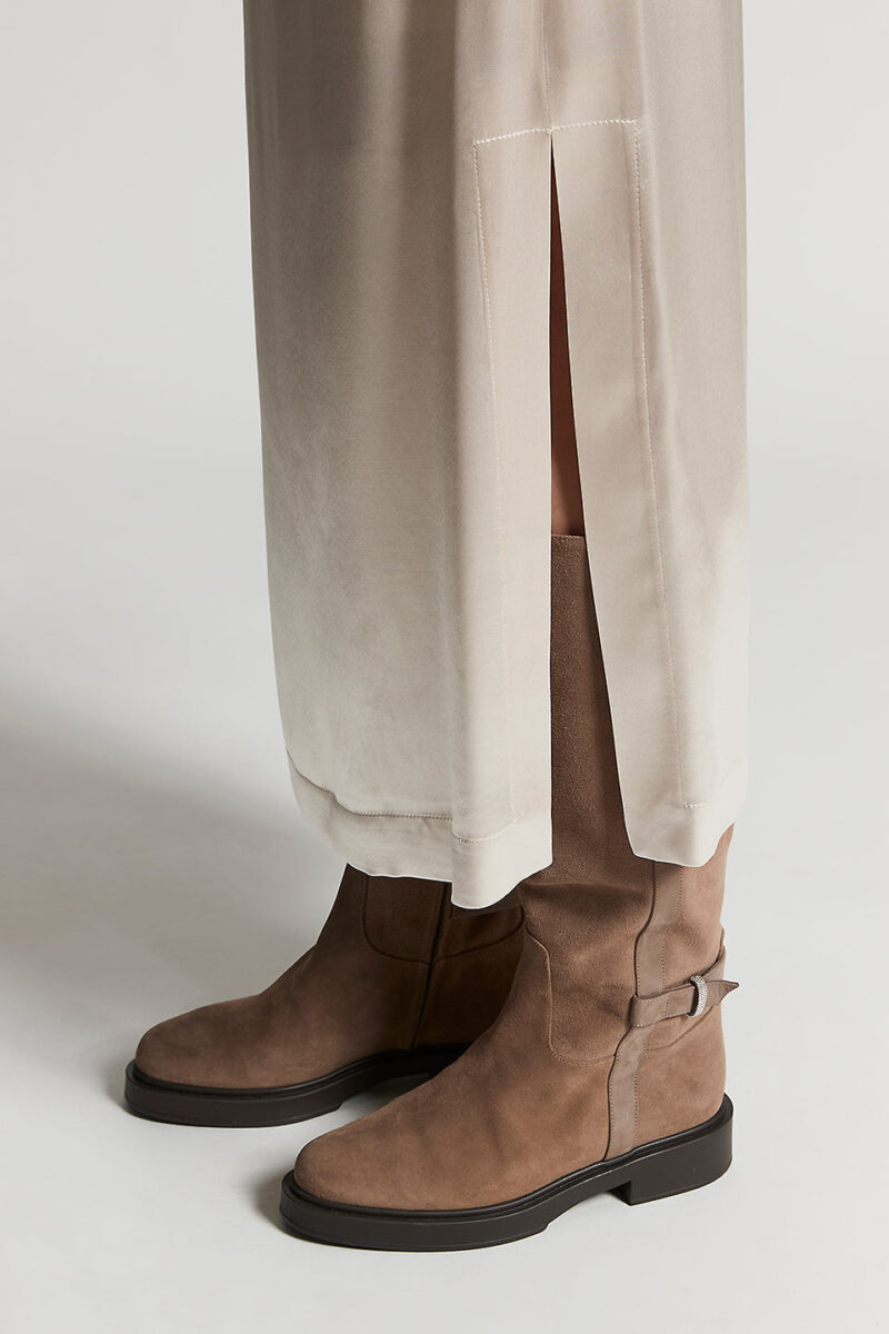 Sjajna satenska suknja - Slika 3