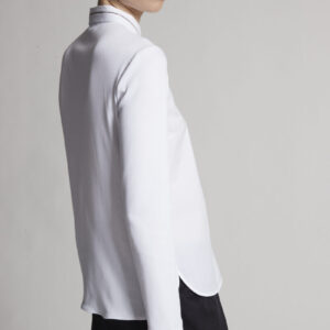 Streč puplin košulja sa detaljem na kragni