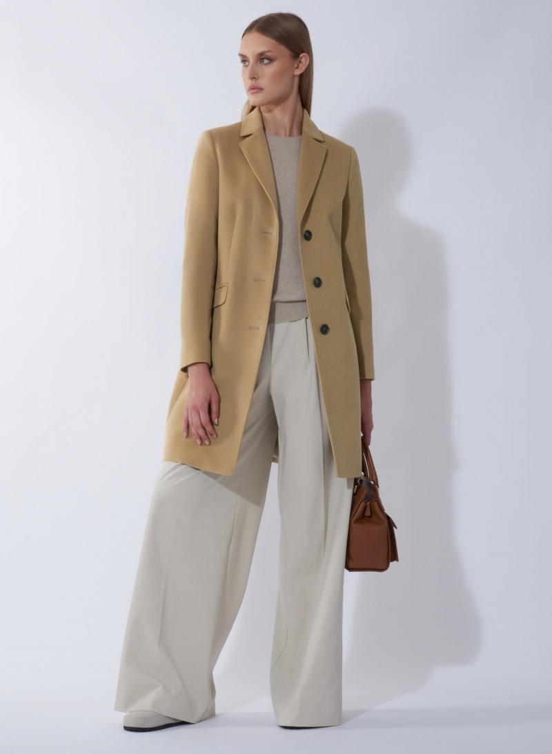 Midi kaput sa jednorednim kopčanjem