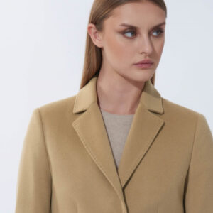 Midi kaput sa jednorednim kopčanjem