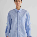 Prugasta košulja sa džepom na grudima