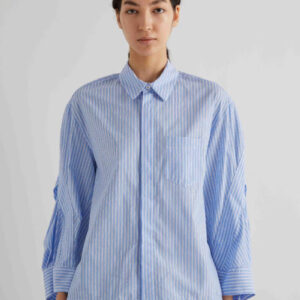 Prugasta košulja sa džepom na grudima