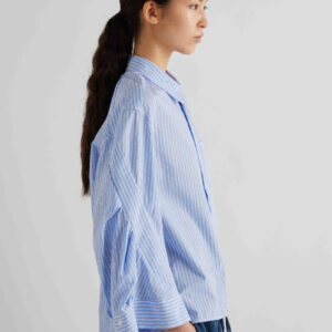 Prugasta košulja sa džepom na grudima