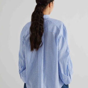 Prugasta košulja sa džepom na grudima