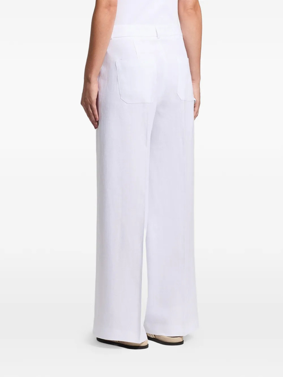 Lanene pantalone sa detaljem na džepu - Slika 4
