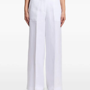 Lanene pantalone sa detaljem na džepu